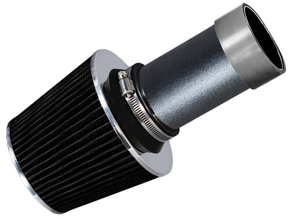 Rtunes Racing WSI-CR-04 matte black pipe short ram air intake, Gray