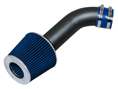 Rtunes Racing WSI-DG-02 matte black pipe short ram air intake, Blue