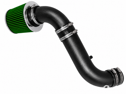 Rtunes Racing WSI-DG-05 matte black pipe short ram air intake, Green