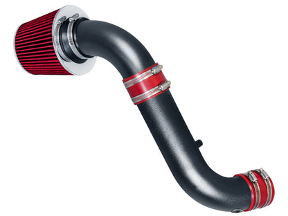 Rtunes Racing WSI-DG-05 matte black pipe short ram air intake, Red