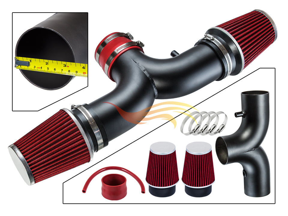 2004-2009 Dodge Durango/Dakota, 2002-2008 Ram 1500, 2004-2007 Jeep Liberty 3.7L/4.7L (Dual) Short Ram Air Intake Kit | Rtunes Racing | SI-DG-07