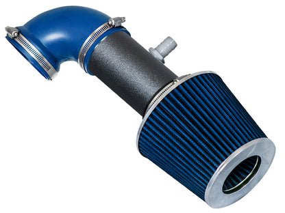 Rtunes Racing WSI-DG-12 matte black pipe short ram air intake, Blue