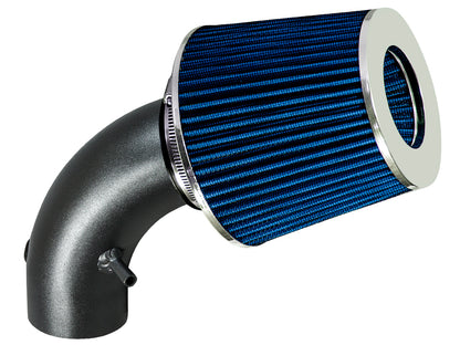 Rtunes Racing WSI-DG-19 matte black pipe short ram air intake, Blue