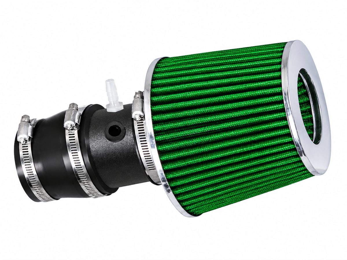 Short ram air intake kit for 2000-2005 Dodge/Chrysler Neon 2.0L SOHC, green with matte black pipe – Rtunes Racing SI-DG-27