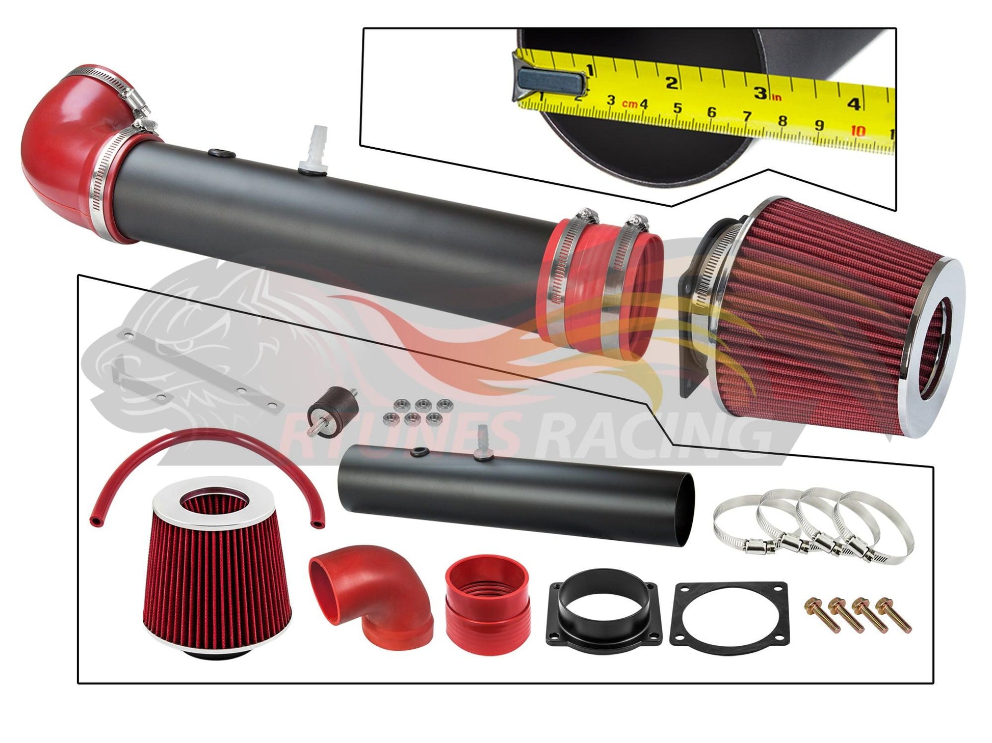 Short Ram Air Intake Kit For 1997-2003 Ford F150 4.2L V6 | Rtunes Racing | WSI-FD-05RDB