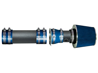 Rtunes Racing WSI-FD-06 matte black pipe short ram air intake, Blue