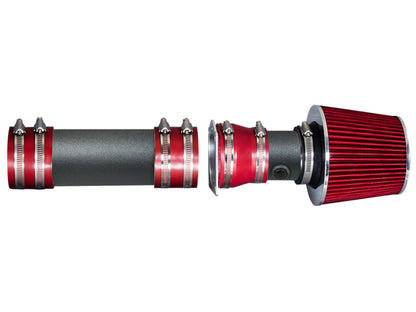 Rtunes Racing WSI-FD-06 matte black pipe short ram air intake, Red