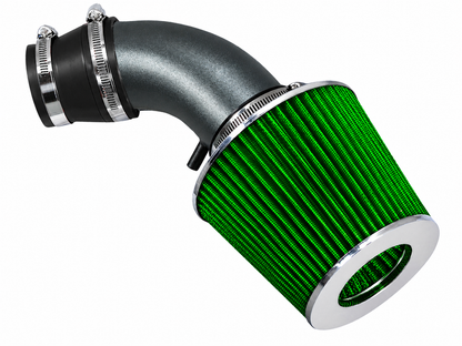 Rtunes Racing WSI-HY-02 matte black pipe short ram air intake, green