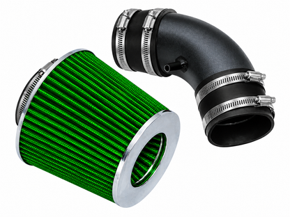 Rtunes Racing WSI-HY-03 matte black pipe short ram air intake, green