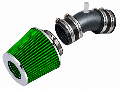 Rtunes Racing WSI-HY-05 matte black pipe short ram air intake, green