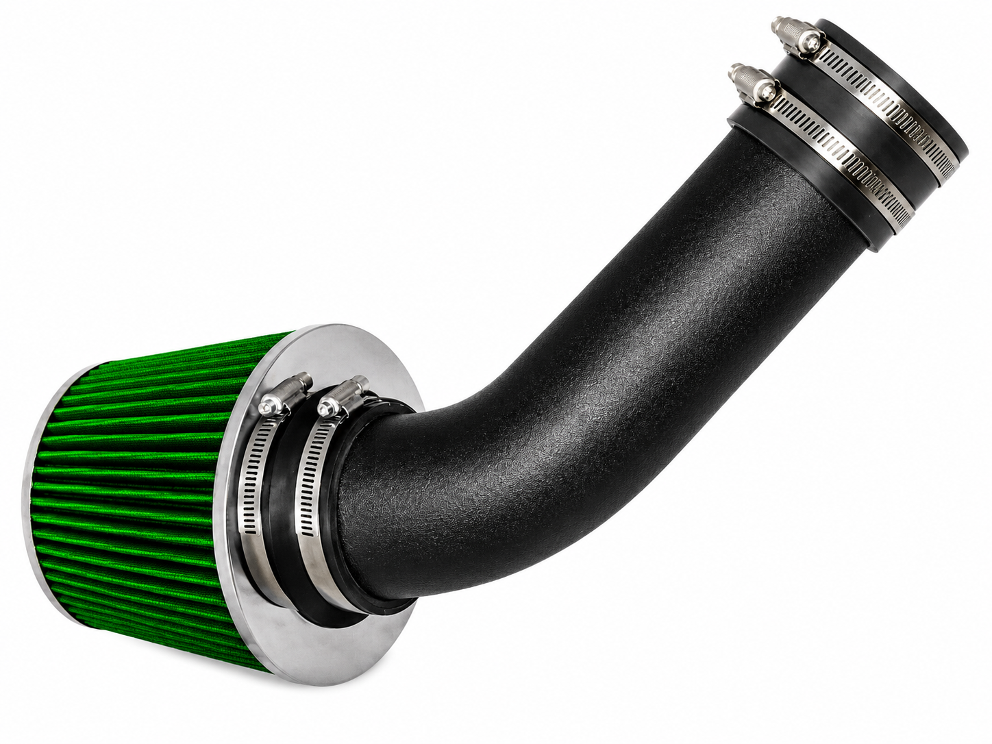 SI-MB-02 matte black intake with green filter
