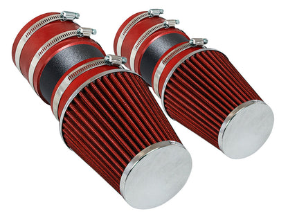 SI-MB-04 matte black intake with red filter