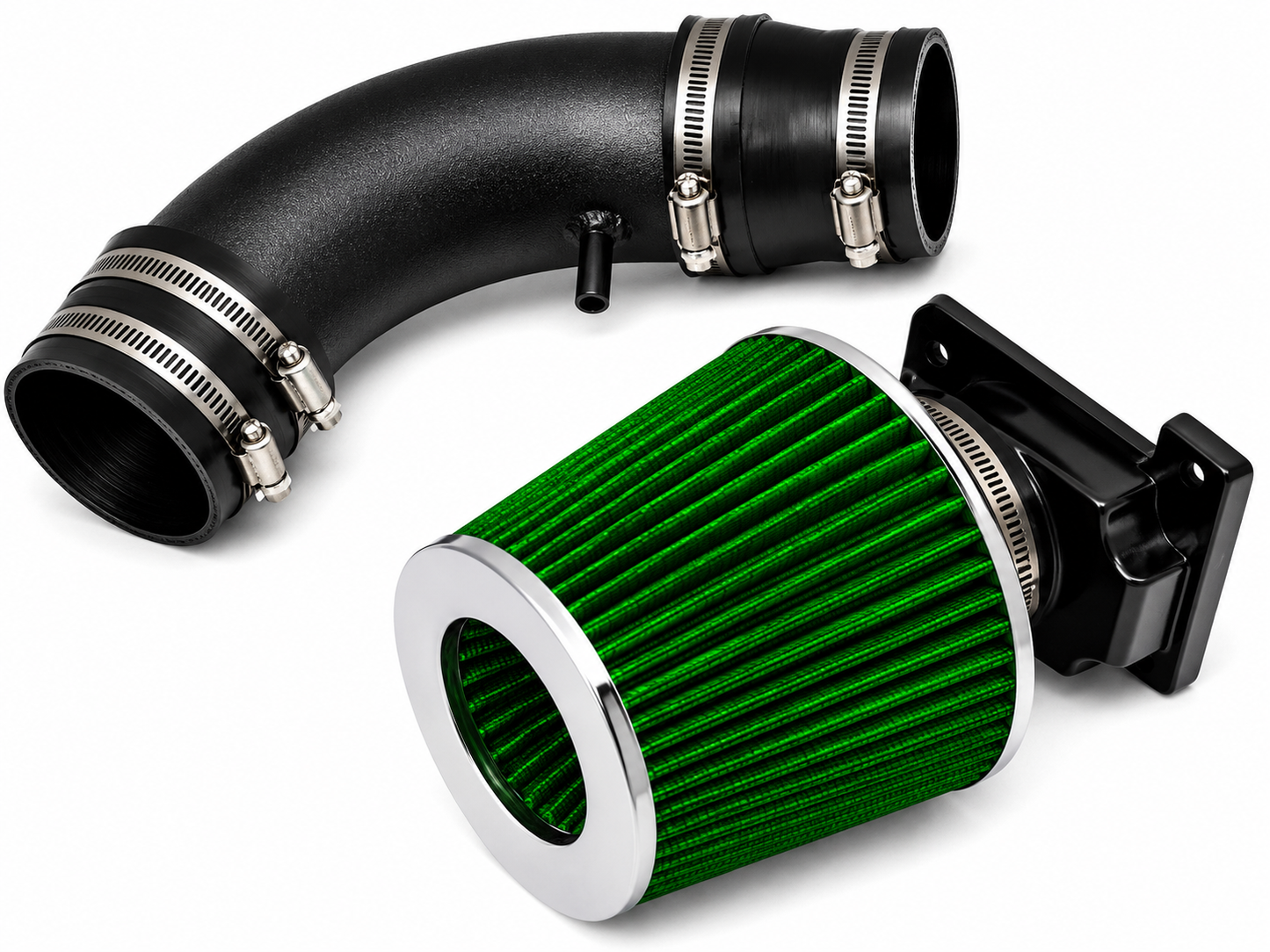 SI-MT-06 matte black intake with green filter