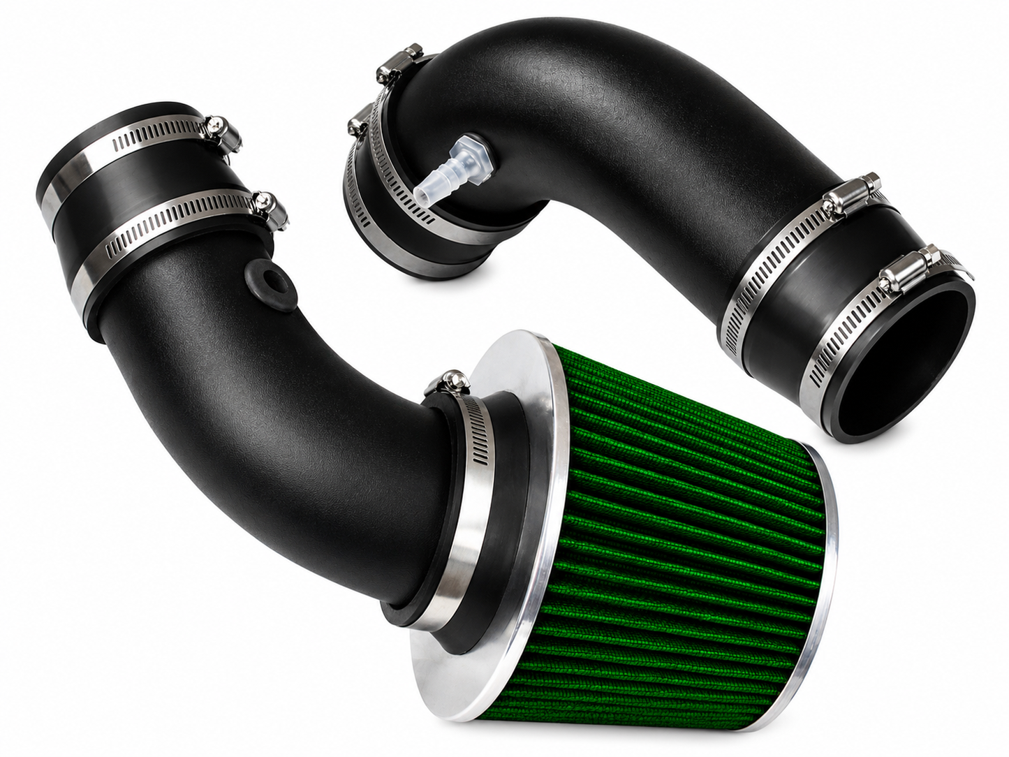 SI-MZ-05 matte black intake with green filter