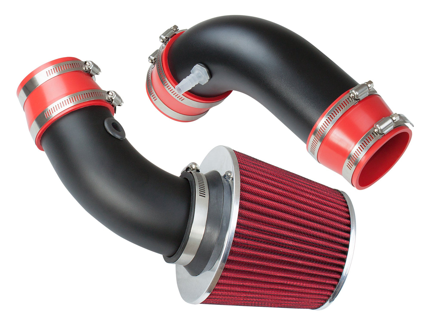 SI-MZ-05 matte black intake with red filter