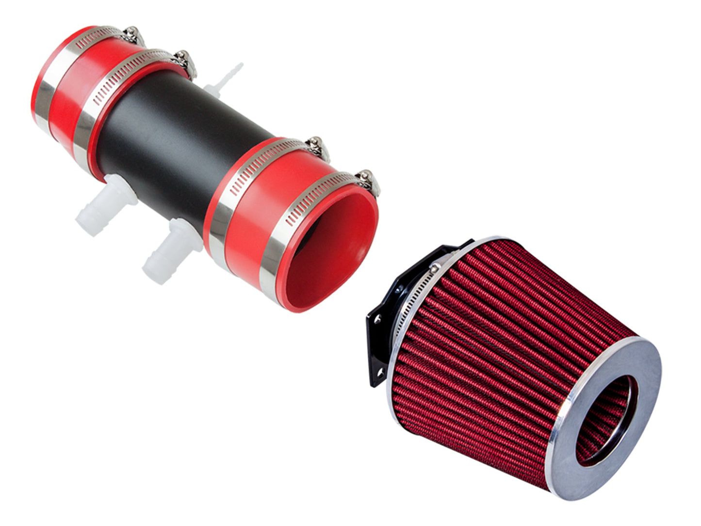 SI-NS-07 matte black intake with red filter