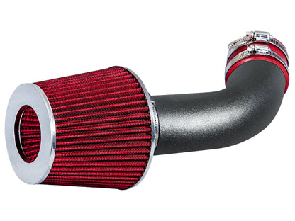 Rtunes Racing WSI-NS-10 matte black pipe short ram air intake, Red