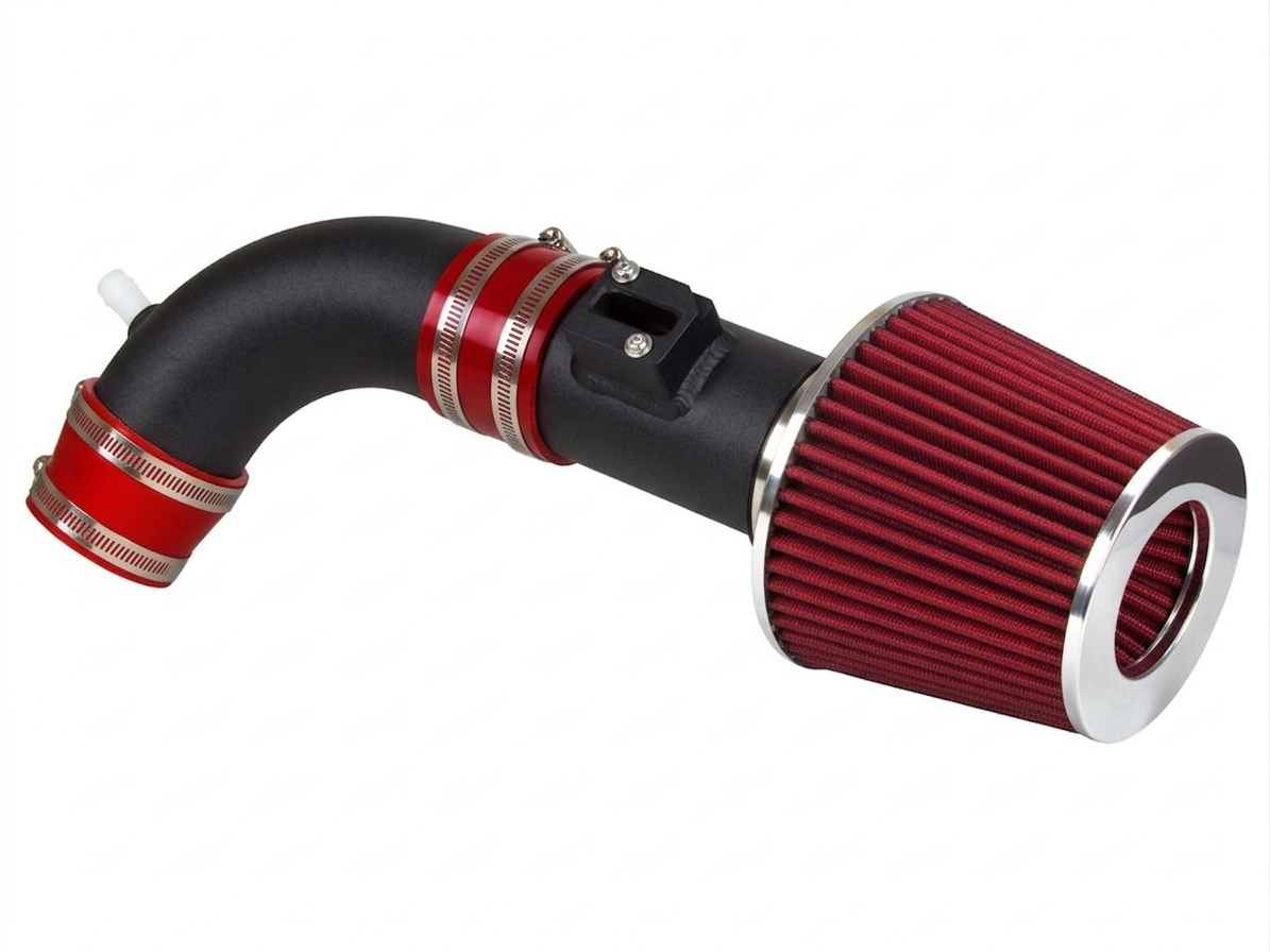 SI-NS-14 matte black intake with red filter