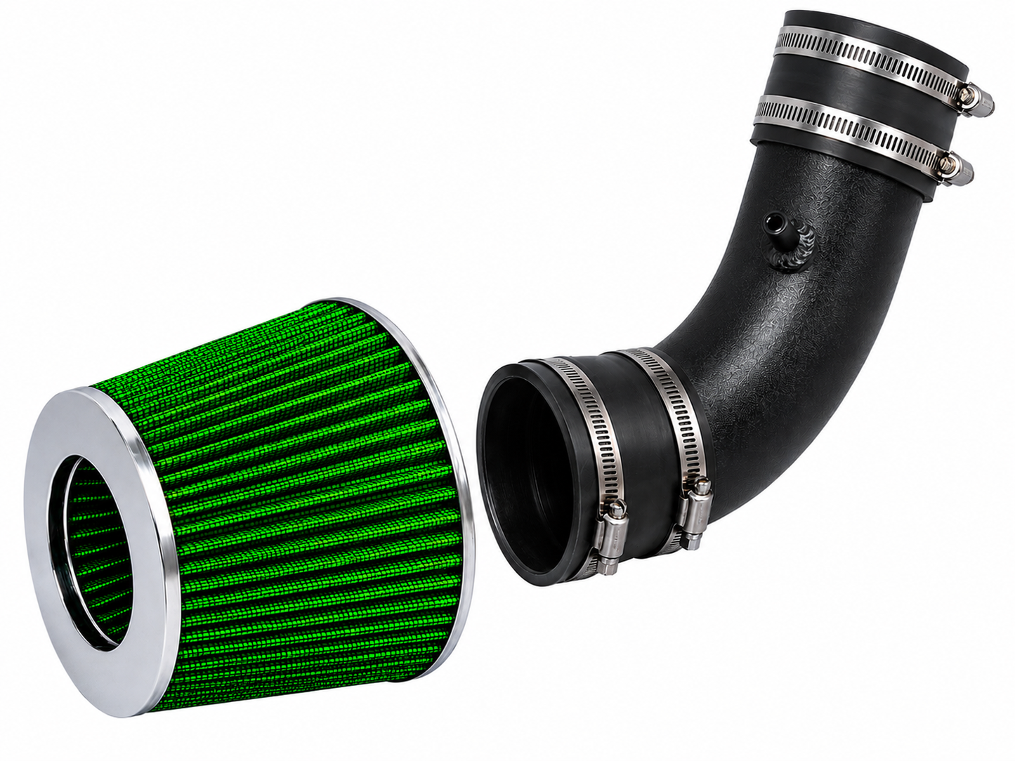 SI-PT-02 matte black intake with green filter
