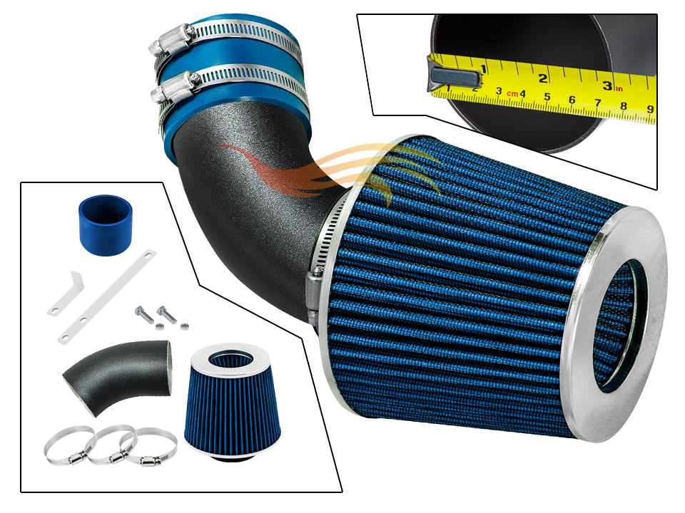 Short Ram Air Intake Kit For 2000-2003 Toyota Rav4 2.0L L4, 2004-2005 Rav4 2.4L L4 | Rtunes Racing | WSI-TY-12BLB