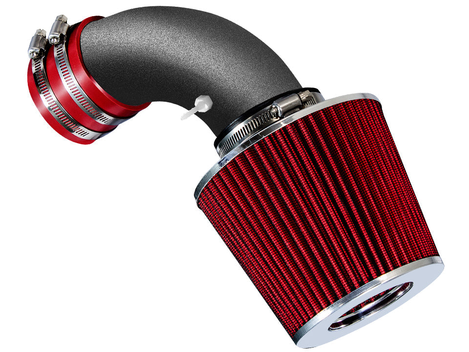 SI-VW-06 matte black intake with red filter