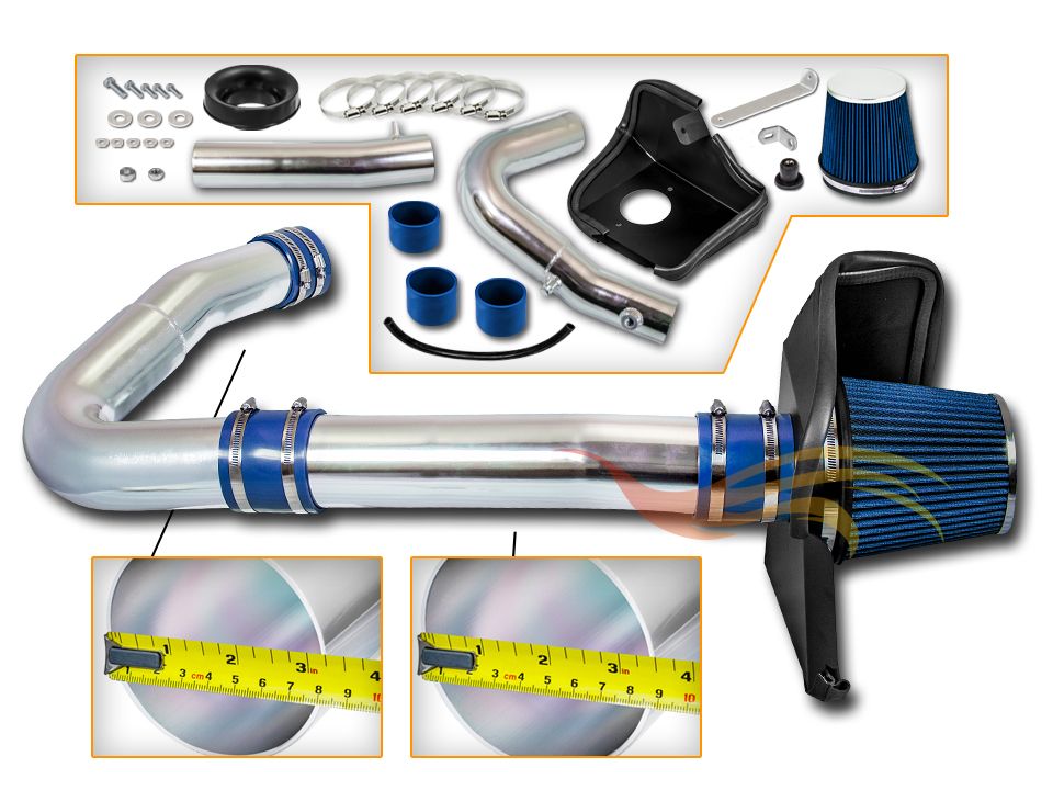 RS SERIES - BLUE - 11-18 DODGE CHALLENGER / CHARGER / CHRYSLER 300 3.6L V6  HEAT SHIELD COLD AIR INTAKE