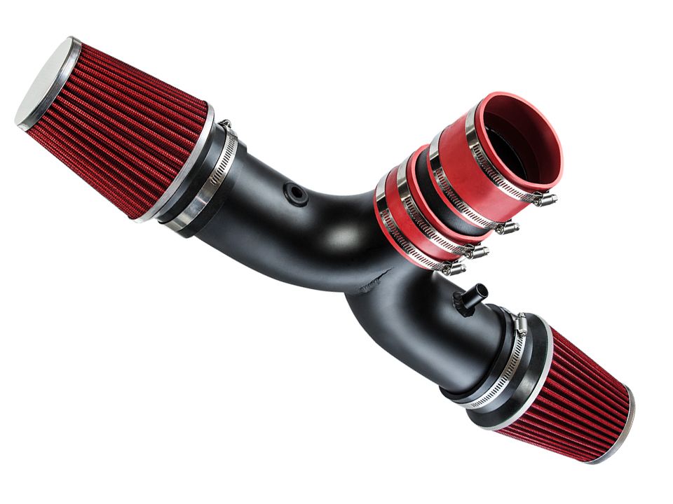 Rtunes Racing DUAL Short Ram Air Intake Kit + Filter Combo BLACK PIPE AND  RED Compatible For 03-08 Dodge Ram Hemi / 04-07 Dodge Durango Hemi 5.7L V8